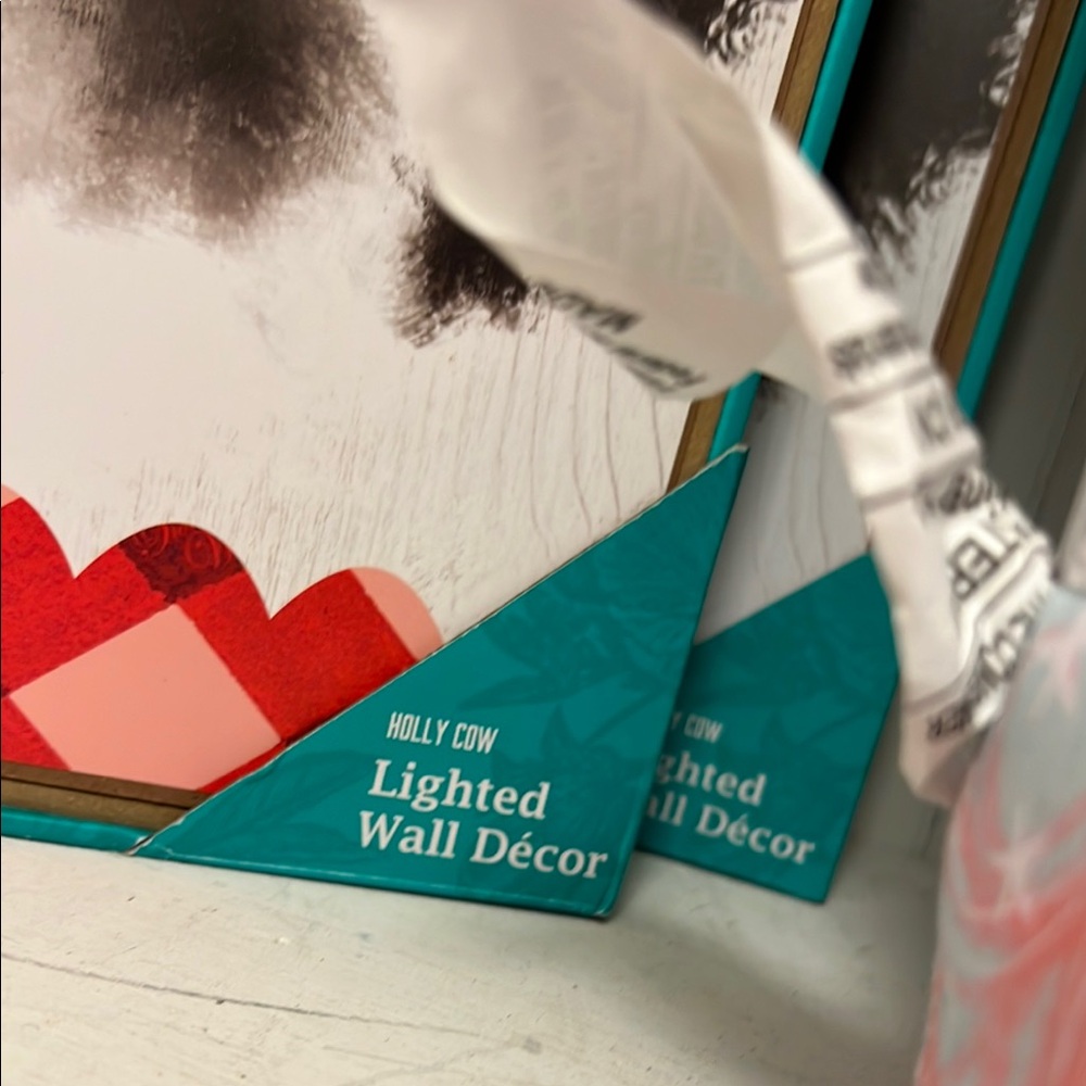 The Pioneer Woman Happy Holidays Cow Wall Decor - Red and Green - Picture 5 of 12